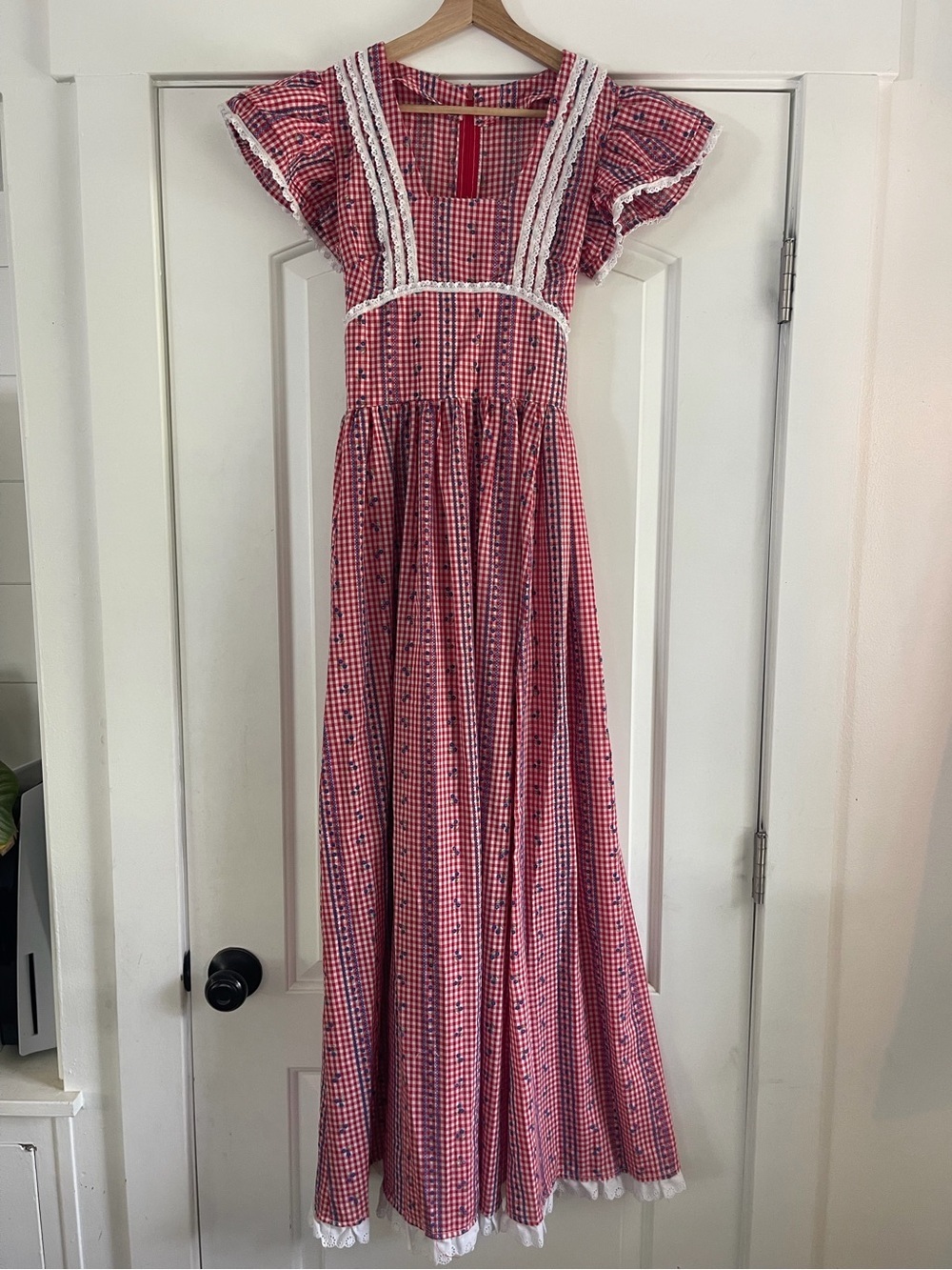 Vintage Handmade Cottage Core Praire Dress - XS